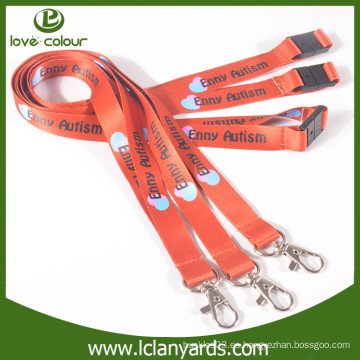 Lanyards de poliéster de impresión personalizada con garra de langosta para la fiesta